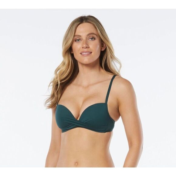 Vince Camuto Draped Bikini Top - Solids - Picture 1 of 5